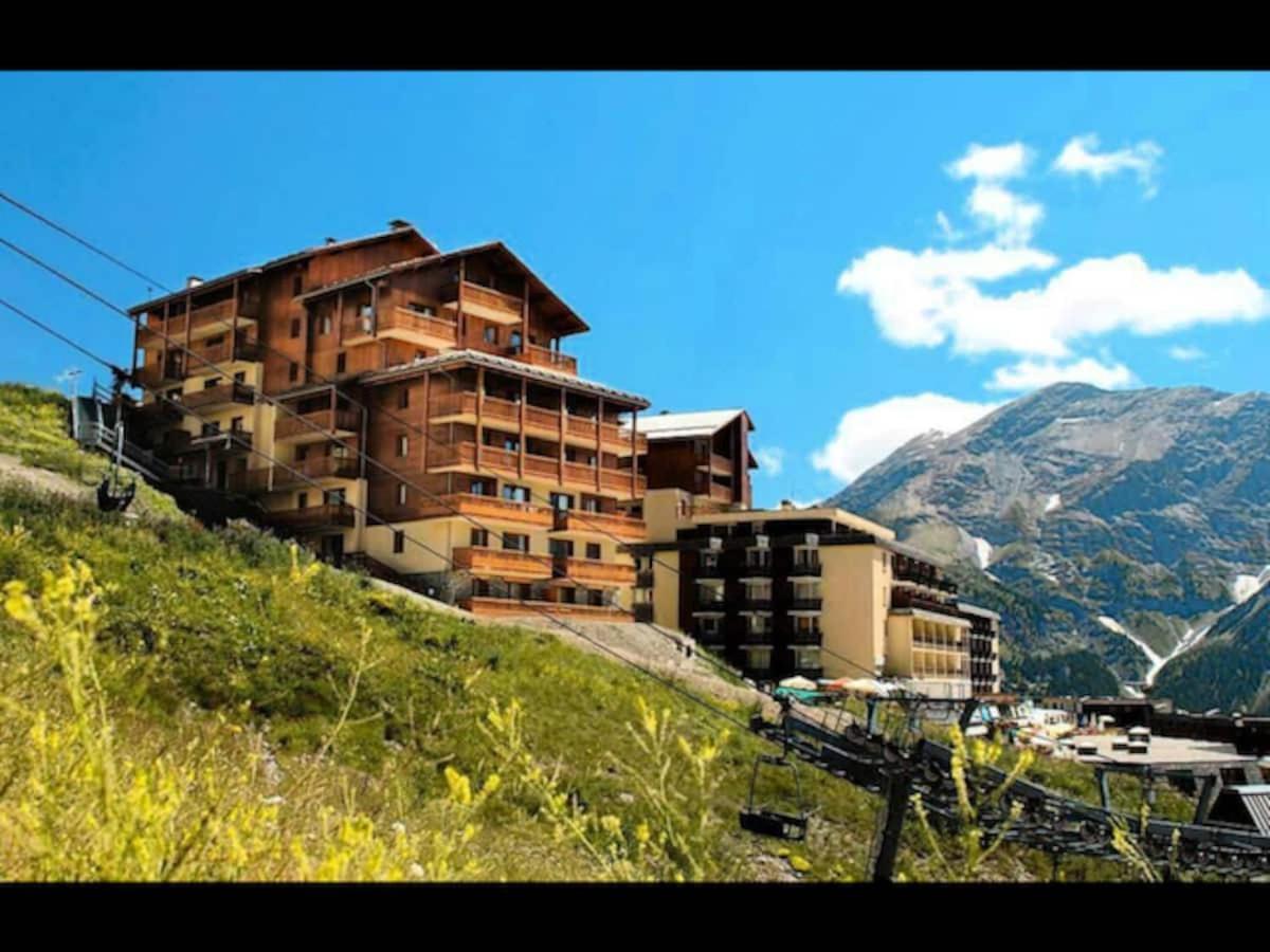 Appartement 6 places aux pieds des pistes avec piscine, wifi et parking privé PMR Orcières Esterno foto